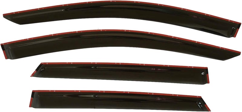 Optimal Co 2015-2024 Tape-On Rain Guards for Ford Edge Extra Thick Side Window Deflector Visors SE SEL ST ST-Line Titanium 2016 2017 2018 2019 2020 2021 2022 2023 - Image 5